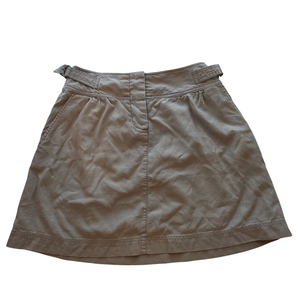 Anthropologie Daughters of the Liberation Cotton Utility Mini Skirt Grey Size 4